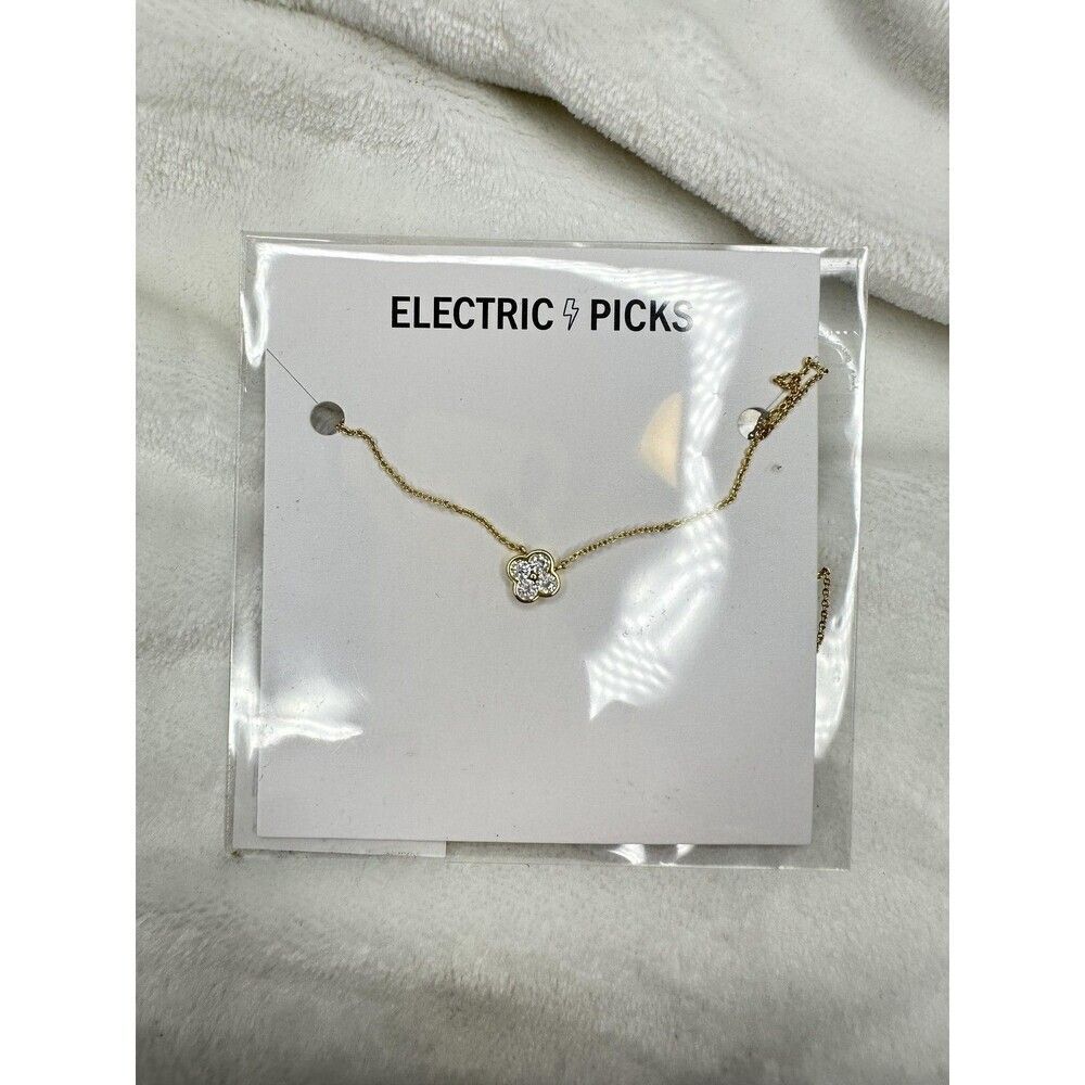Electric Picks Camilla Necklace Gold Crystal Flower Pendant New Jewelry Gift